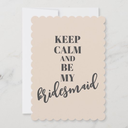 Minimale unieke bridesmaïde Kaart (Voorkant)