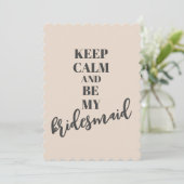 Minimale unieke bridesmaïde Kaart (Staand voorkant)