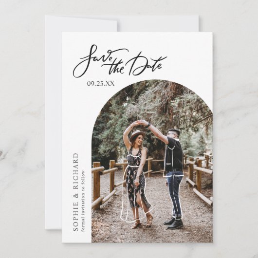 Minimale unieke foto van Fun sparen de datum Kaart (Voorkant)