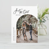 Minimale unieke foto van Fun sparen de datum Kaart (Staand voorkant)