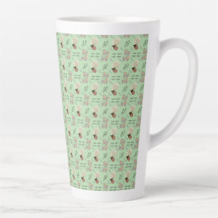 Minimale vaas, veren en boho bloemkunst- latte mok