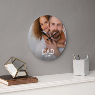 Minimale Vader Opgericht Jaar Nieuwe Vader Foto Grote Klok