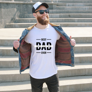 Minimale Vaderdag cadeau voor beste papa ooit op m T-shirt