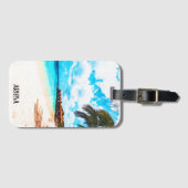 Minimale vakantie naar Aruba Caribisch eiland Bagagelabel (Voorkant (horizontaal))