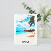 Minimale vakantie naar Aruba Caribisch eiland Briefkaart (Staand voorkant)