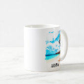 Minimale vakantie naar Aruba Caribisch eiland Koffiemok (Voorkant rechts)