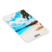 Minimale vakantie naar Aruba Caribisch eiland Magneet (Rechterzijde)