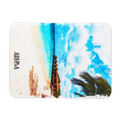 Minimale vakantie naar Aruba Caribisch eiland Magneet (Horizontaal)