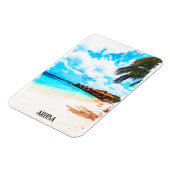 Minimale vakantie naar Aruba Caribisch eiland Magneet (Linkerzijde)