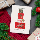 Minimale vakantie Scandi Style Gifts Stack Non-Pho Feestdagenkaart