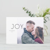 Minimale vakantiefotokaart feestdagenkaart (Staand voorkant)