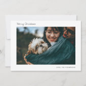 Minimale vakantiefotokaart feestdagenkaart (Voorkant)