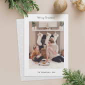 Minimale vakantiefotokaart feestdagenkaart