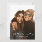 Minimale vakantiefotokaart feestdagenkaart (Voorkant)