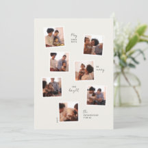 Minimale vakantiekaart met zeven foto's