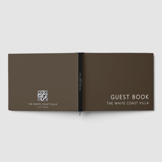 Minimale vakantiewoning QR Code Reacties Bruin Gastenboek (Volledig)