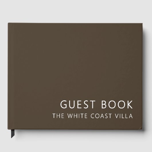 Minimale vakantiewoning QR Code Reacties Bruin Gastenboek (Voorkant)