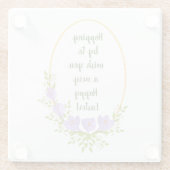 Minimale vakantieworsten Kroesbloemen Pasen Glazen Onderzetter (Achterkant)