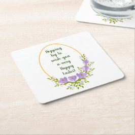 Minimale vakantieworsten Kroesbloemen Pasen Kartonnen Onderzetters