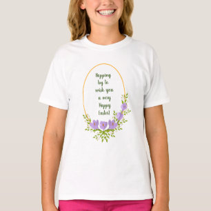 Minimale vakantieworsten Kroesbloemen Pasen T-shirt