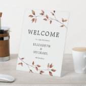 Minimale val verlaat bruiloft welkomstbord reclamebord met voetstuk (Insitu)