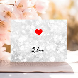 Minimale Valentijn Love Heart White Background Feestdagen Kaart