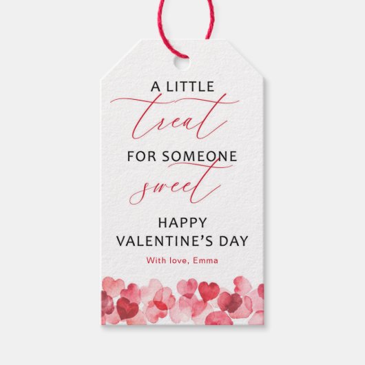 Minimale Valentijns Cadeaubijsluiter Cadeaulabel (Voorkant)
