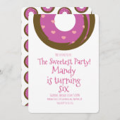 Minimale Valentijnsdag Chocolate Donut Birthday Kaart (Voorkant / Achterkant)