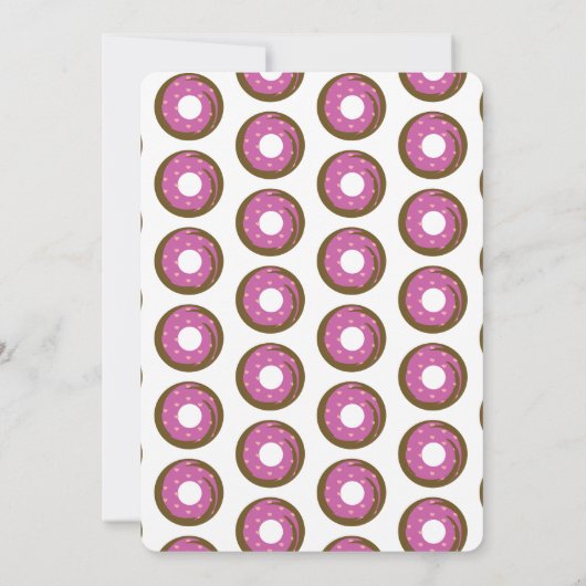 Minimale Valentijnsdag Chocolate Donut Birthday Kaart (Achterkant)