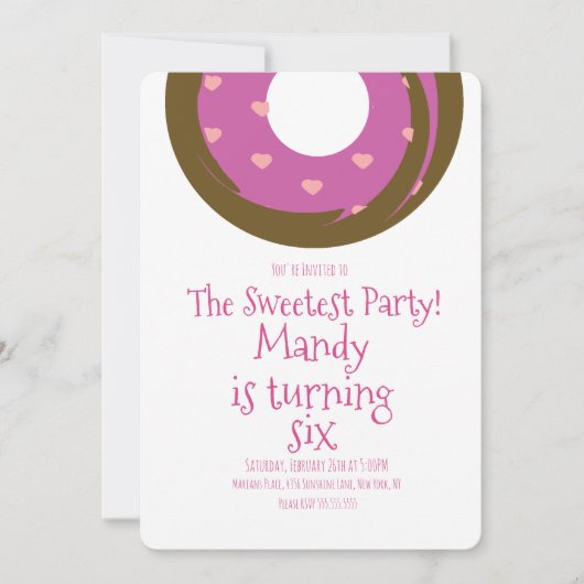 Minimale Valentijnsdag Chocolate Donut Birthday Kaart (Voorkant)