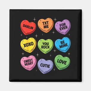 Minimale Valentijnsdag Conversation Hearts Candy M Magneet