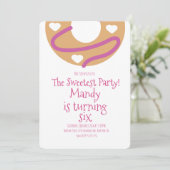 Minimale Valentijnsdag Donut Heart Birthday Kaart (Staand voorkant)