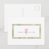 Minimale Valentijnsdag Eenvoudig hart Faux Gold Briefkaart (Voorkant / Achterkant)