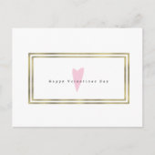 Minimale Valentijnsdag Eenvoudig hart Faux Gold Briefkaart (Voorkant)