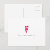 Minimale Valentijnsdag Eenvoudige drievoudige hart Briefkaart (Voorkant / Achterkant)
