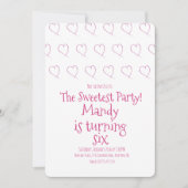 Minimale Valentijnsdag Hartskribble Hearts Kaart (Voorkant)