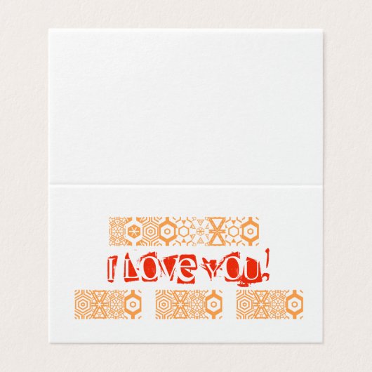 Minimale Valentijnsdag Kaart (Buitenkant ongevouwen)