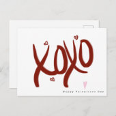 Minimale Valentijnsdag met handschrift B Briefkaart (Voorkant / Achterkant)