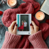 Minimale Valentijnsdag zwart-wit en foto Feestdagenkaart