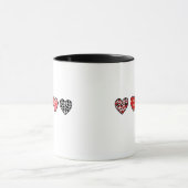 minimale valentijnsharten / “schattig liefdespatro mok (Midden)