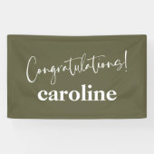 Minimale Van het Manuscript Moss Groene Douane Gef Spandoek (Horizontaal)