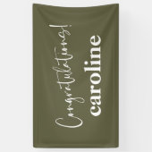 Minimale Van het Manuscript Moss Groene Douane Gef Spandoek (Verticaal)