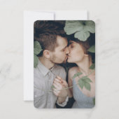 Minimale vaste, blush roze kleurenbruiloft save the date (Achterkant)