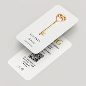 Minimale vastgoed sleutel makelaar hypotheek wit visitekaartje