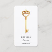 Minimale vastgoed sleutel makelaar hypotheek wit visitekaartje (Voorkant)