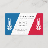 Minimale Vector Koude en Warme Temperatuur HVAC Visitekaartje (Voorkant)