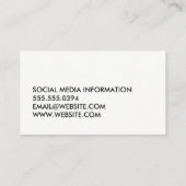 Minimale veelkleurige grote tekst visitekaartje (Achterkant)