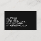 Minimale veelkleurige grote tekst visitekaartje (Achterkant)