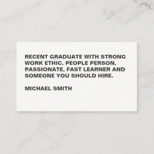 Minimale veelkleurige grote tekst visitekaartje