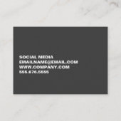 Minimale veelkleurige grote tekst visitekaartje (Achterkant)